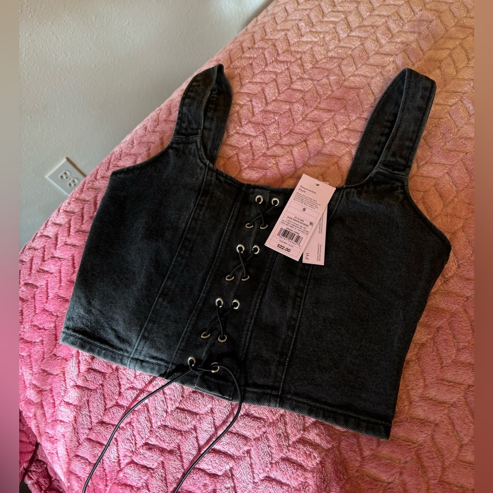 Black Denim Top